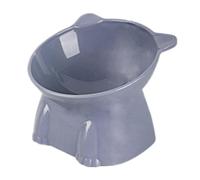 Cat Bowl, Food Dish, Elevated Design Sturdy Pp Tilted Angle Prevent Non-Slip Neck Whisker Fatigue Style Anti-Knock Over, Food Bowls for Pets 5.12 x 3.94 inches