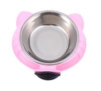 Cat Bowl,Pet Bowl Slow Feeder Cat Bowl Dog Food Feeder Stainless Dog Bowls Pet Water Bowl Cat Bowls Puppy Feeding Bowls Puppy Feeder Pet Feeder Puppy Water Bowl Stainless Steel Pink