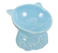 Cat Bowl,Pet Ceramic Bowl Cat Bowl Raised Food Bowls for Cats Cat Food Bowl Cat Elevated Bowls Food Bowls for Indoor Cats Elevated Tilted Food Bowl Ceramics Pet Supplies