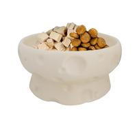 Cat Bowl - Portable Food and Water Feeder - Non-Slip Ceramic Cheese Shaped Accessory for Kitchen, Dry or Wet Food, Puppies and Pets