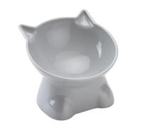 Cat Bowl - Raised Food Dish Set | Tilted Whisker-Friendly Plate | Anti Vomit Shallow Bowl for Food and Water | Pet Feeding Accessory for Reducing Strain and Improving Digestion in Cats