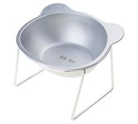 Cat Bowl Raised Single, 15° Tilted Feeding Bowl for Cats, with Non-Slip Metal Holder, Stainless Steel Feeding Bowl/Water Bowl in Cats Bowl Set for Cats and Dogs