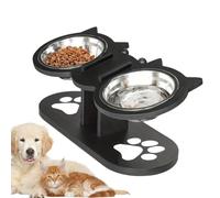 Cat Bowl Station - Adjustable Dog Bowl - Pet Accessories for Daily Use Kittens Puppies Elderly Animals Multi-Cat Households Indoor and Outdoor Drinking and