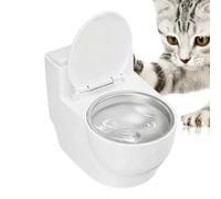 Cat Bowl Toilet Shaped Raised Anti-Spill Dish
