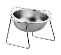 Cat Bowls Elevated Feeder Raised Cat Bowl Easy to Clean Sturdy Non Slip Base Snack Container Stainless Steel Food Bowl