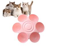 Cat Bowls, Flower Shaped Feeding Bowl, 6 Meal Kitten Food Bowl, Flower Shaped Feeding Bowl for Multiple Cats, Water Bowls for Cat Food, Non-Slip for Pets in Food