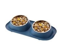 Cat Bowls for Feeding, 2-in-1 Feeding Bowl for Pets, Non-Slip Feeding Place, for Outdoors, Indoors, Home, Travel, Balcony, Apartment, Veterinarian