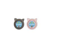 Cat Bowls - Twin Pack Cat Feeding Bowls - Food and Water Bowls for Cats - Assorted Colours