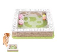 Cat Box Shaped Scratching Post | Strong Corrugated Cardboard Mahjong Shape Cat Scratching Toy For Cat,For Leisure And Entertainment Anti-Boredom Inside Home Pussy