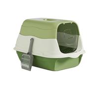 Cat Boxes for Indoor Cats, Cat Litter Box with Lid with Litter Scoop, Enclosed Odor-Proof Box with Lid, High Sided Anti-Urine Leakage and Easy Cleaup Large Boxes,Green