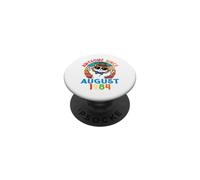 Cat Boy Awesome Since August 1984 My Birthday 42 Years Old PopSockets Adhesive PopGrip