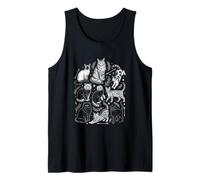 Cat Breeds Collage Sketch Vintage Illustration Tank Top
