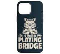 Cat Bridge Player Cards Contract Bridge Case for iPhone 16 Pro Max