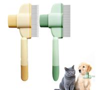 Cat Brush,2 PCS Pet Flea Grooming Hair Comb,Flea Comb for Dogs Pet Spray Hair Cat Flea Comb with Hair Removal Button Dog Combs for Massaging and Cleaning Shedding