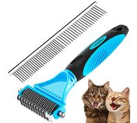 Cat Brush, Dog Grooming Brush, Rabbit Comb for shedding, LIUCOLI Professional Pet Hair Remover Rake - Eliminates Tangles Knots for Long/Short Hair, Removes 96% of Dead Undercoat and Loose Hairs