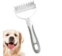 Cat Brush For Long Haired Cats - 17.5cm Coat Untangler, PP Tprs Handle Groomer, Canine Hair Rake With Edge Structure | Matted Furs Separation Accessory Enhancing Skin Safety For Thick Curly Pets