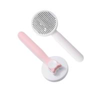 Cat Brush for Shedding & Grooming - Self-Cleaning Deshedding ToolProfessional Dog Brush for Short/Long Hair, Indoor Cats Brushs with Tangle-Free Control, Gentle on Kittens & Sensitive Skin (Pink)