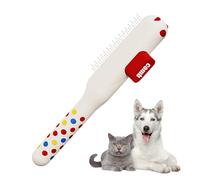 Cat Brush - Non-Slip Self-Cleaning Tool with Metal Tips | Comb for Cats, for Pets, Dogs, Puppies, Against Falling in the House, Practical