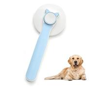 Cat Brush - Self Cleaning Slicker, Pet Massage Brush, Dematting Comb Brush | Cat Self Cleaning Slicker Brush, Pet Cleaning Needle Comb to Remove Loose Hair and Knots, 7.8x19x4.7cm