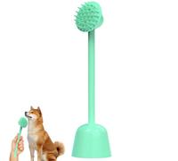 Cat Brush with Long Handle, Silicone Pet Care Comb, Soft Flexible Dandruff Tool, Gentle Cleaner Remover, Tangling Massage Brush, Removable