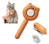 Cat Brush with Release Button, Cat Losing Brush - Dog Eliminate Brush with Release Button,Massage Tool with Cat Comb for Massage