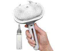 Cat Brush with Steam, Self Cleaning Ergonomic, 8.3 Inch Large Capacity Water Tank & Deseeding Hair Removal Steamer, Gentle Massage Tool for Home, Shower, Dog, Cats, Pets, Travel,