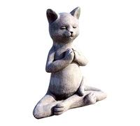 Cat Buddha Meditation,Cat Statue Garden Outdoor Sculpture Decoration,Meditation Cat Statue,Cat Lover Gifts for Women Men, Meditation Decor, Yoga Decor