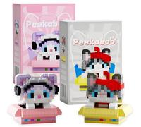 Cat Building Blocks Set, 2 PCS Cat Mini Building Blocks, Cute Animals Bricks Toy, Creativity 3D Toy Particle Micro Building Toys, DIY Blocks Home Decor, Birthday Gifts for 7+Teens Adults