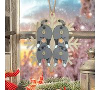 Cat Butt Christmas Ornament | Funny Holiday Decoration for Cat Lovers | Holiday Seasonal Decoration for Window Rearview Mirror Wall Front Porch Backpack Keychain Charm