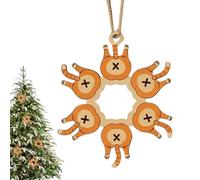 Cat Butt Snowflake Sign - Wooden Butt Snow Decoration - Cat Snowflake Ornament| Funny Christmas Tree Pendant | Holiday Home Decor For Door, Wall, Mirror & Backpack | Uņique Gift For Lovers