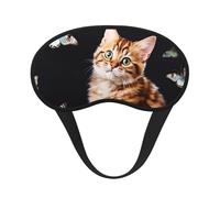 Cat Butterfly Sleep Eye Mask for Women Men Soft and Comfortable Sleep Mask Blackout Sleeping Eye Cover for Travel Yoga Nap Shift Work