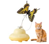 Cat Butterfly Toy, Automatic Electric Cat Fishing Rod - Pet Supplies for Movement Climbing Scratching Mental Stimulation Home On the Go Game