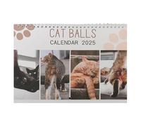 Cat Butthole Calendar 2025-12 Month Cat Balls Calendar With Blank Room For Notes, Family Twin-Wire Bound Month Planner, 2025 Funny Cat Balls Wall Hanging Calendar For Home, Living Room
