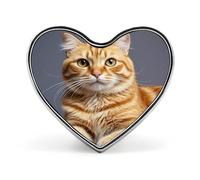 Cat Button Pin Elegant Heart Lapel Pin Fashion Love Printed Brooch Badge Funny Enamel Pins Brooch Pins Pinback Button Badges for Bag Jacket Clothes Accessories