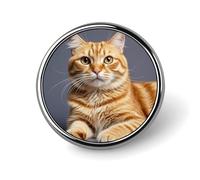 Cat Button Pin Personalized Metal Lapel Pins Badges Classic Round Brooch Pin Novelty Unique Enamel Pins Cute Funny Pinback Button Badge for Jackets Backpacks Bags Coat
