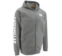 CAT by Caterpillar Grey Zip Hoodie XL Hooded Sweatshirt Regular Fit Front Zip