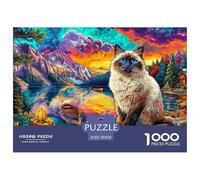 Cat by LakeDeluxe Jigsaw Puzzles for Adults Featuring 1000 Intricate And Challenging Educational Puzzle Pieces - Crafted to Be An Exceptional Gift Jigsaw Puzzles for Adults And Young Adults Age 12 Ye