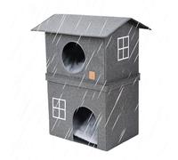 Cat Cabin - Semi-closed 2 Tier Shelter - Cozy Cat Bed | for Kitten Relaxation All Seasons, Private and Secure Space for Small Animals