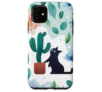 Cat Cactus Floral Nature Fantasy Art Case for iPhone 11