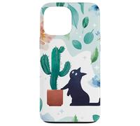 Cat Cactus Floral Nature Fantasy Art Case for iPhone 13 Pro Max