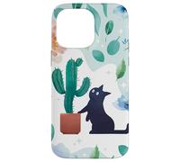 Cat Cactus Floral Nature Fantasy Art Case for iPhone 14 Pro Max
