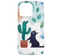 Cat Cactus Floral Nature Fantasy Art Case for iPhone 15 Pro Max