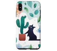 Cat Cactus Floral Nature Fantasy Art Case for iPhone XS Max