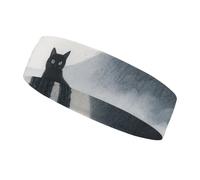 Cat Cactus Sports Sweatband 15" Polyester Hairband Absorbent Quick-Dry Headband for Running, Yoga