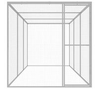 Cat Cage 4.5x1.5x1.5 m Galvanised Steel Outdoor Enclosure with Lockable | Sturdy metal build, breathable wire mesh, se bolt hinge, spacious outdoor shelter, easy access door