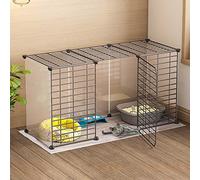 Cat Cage - Cat Cage Playpen Cat Enclosure Indoor Ferret Cage Dog Cages for Small Dogs Indoor Cat Kennels Detachable Metal Cat Cages Easy to Clean - Large Exercise Place Ideal for 1-3 Cats ((Blac