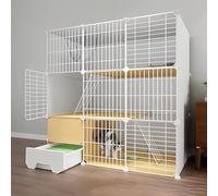 Cat Cage, Cat Cages Indoor With Litter Box, Detachable Outdoor Cat Cages Enclosures, Pet Cages For Cats, Easy To Assemble