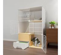 Cat Cage, Cat Cages Indoor With Litter Box, Detachable Outdoor Cat Cages Enclosures, Pet Cages For Cats, Easy To Assemble