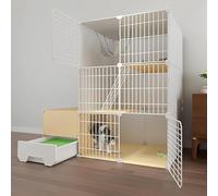 Cat Cage, Cat Cages Indoor With Litter Box, Detachable Outdoor Cat Cages Enclosures, Pet Cages For Cats, Easy To Assemble