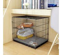 Cat Cage Cat Crate Pet Cage Dog Cat Puppy Training Folding Metal Kennel Crate with Tray,Easy to Carrier and Transport